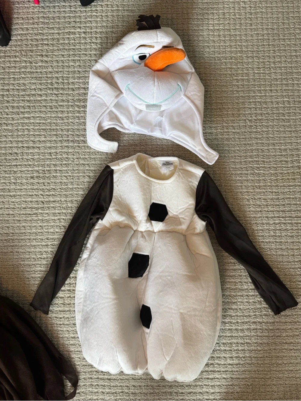 3T/4t Disney Olaf Kids Costume - White, Black & Orange